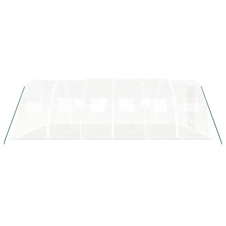 Tuinkas met stalen frame 24 m&sup2; 6x4x2 m wit 5