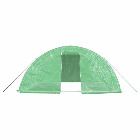 Tuinkas met stalen frame 20 m&sup2; 5x4x2,3 m groen 4