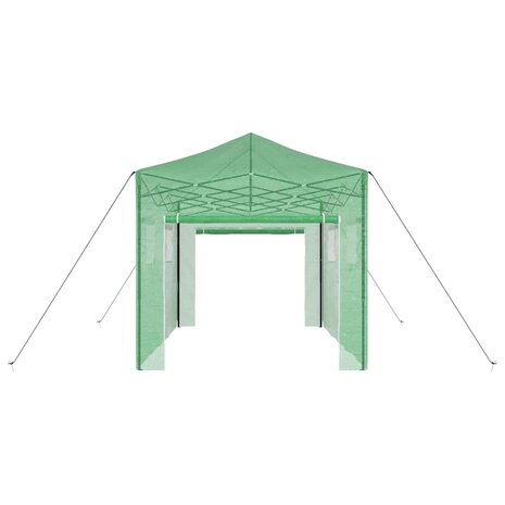 Kas met pop-up frame met dak Groen 280 x 410 x 315 cm IJzer 6