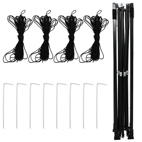 Kas met pop-up frame met dak Groen 280 x 410 x 315 cm IJzer 9