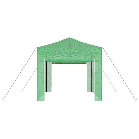 Kas met pop-up frame met dak Groen 290 x 290 x 315 cm IJzer 6