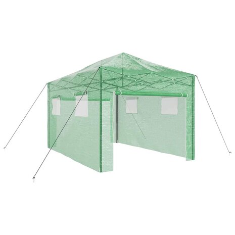 Kas met pop-up frame met dak Groen 290 x 430 x 315 cm IJzer 2