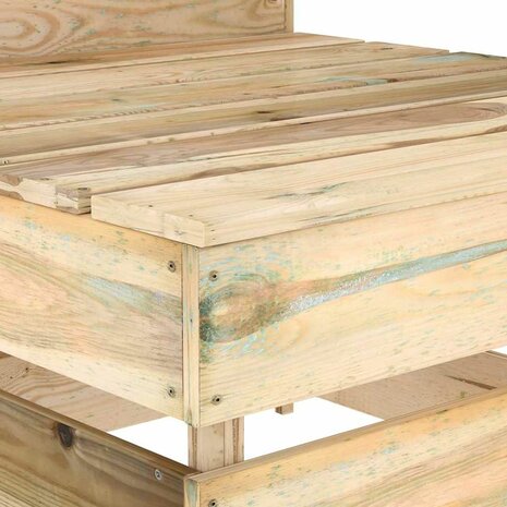 Tuinmiddenbank pallet ge&iuml;mpregneerd grenenhout 6
