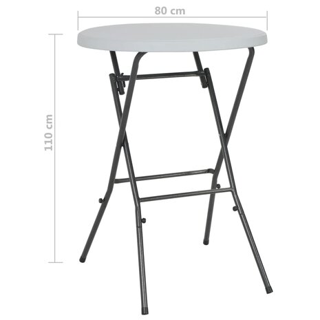 Bartafel inklapbaar 80x110 cm HDPE wit 6