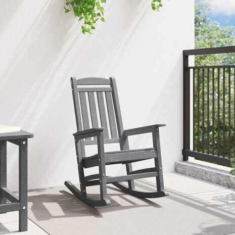 Tuin Schommelstoel Lichtgrijs 92 x 70 x 108cm HDPE 3