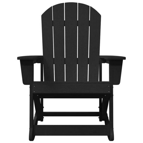 Adirondack Schommelstoel Zwart 92 x 73,5 x 92 cm HDPE 4