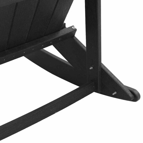 Adirondack Schommelstoel Zwart 92 x 73,5 x 92 cm HDPE 8