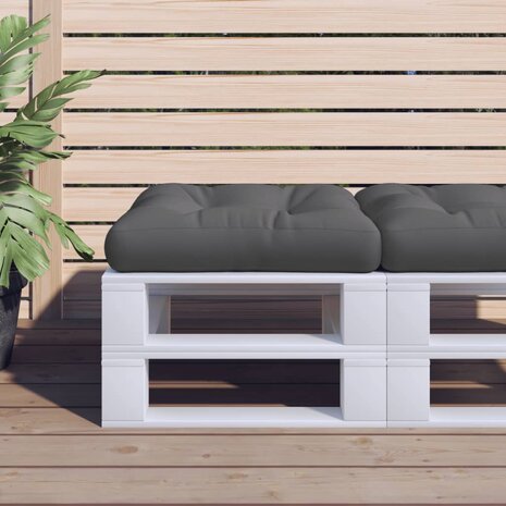 Palletkussen 50x50x12 cm stof antracietkleurig 1