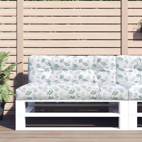 Palletkussen 120x40x12 cm stof bladpatroon 1