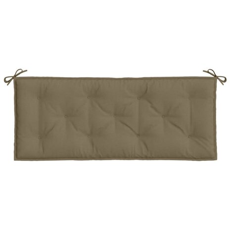 Tuinbankkussen 120x50x7 cm stof gem&ecirc;leerd taupe 4