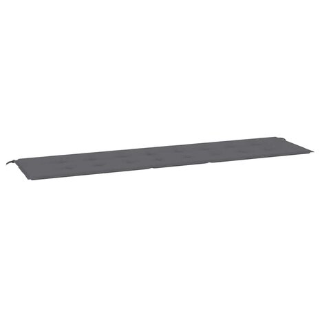 Tuinbankkussen 200x50x4 cm oxford stof antracietkleurig 2