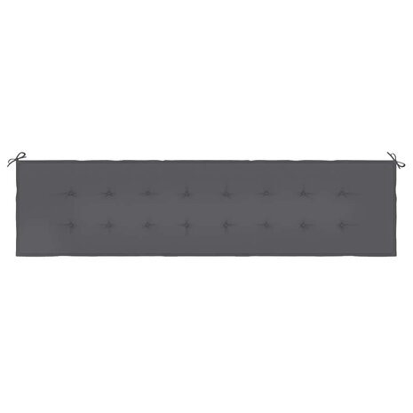Tuinbankkussen 200x50x4 cm oxford stof antracietkleurig 4