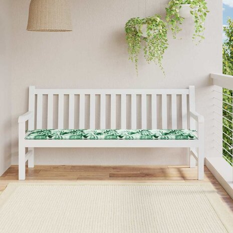 Bankkussen Blad Bladpatroon 150 x 50 x 3 cm Oxford Stof 1