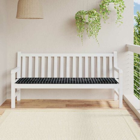 Bankkussen Geruit Zwart Ruit 150 x 50 x 3 cm Oxford Stof 1