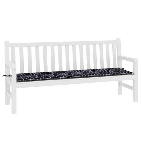 Bankkussen Geruit Zwart Ruit 150 x 50 x 3 cm Oxford Stof 3