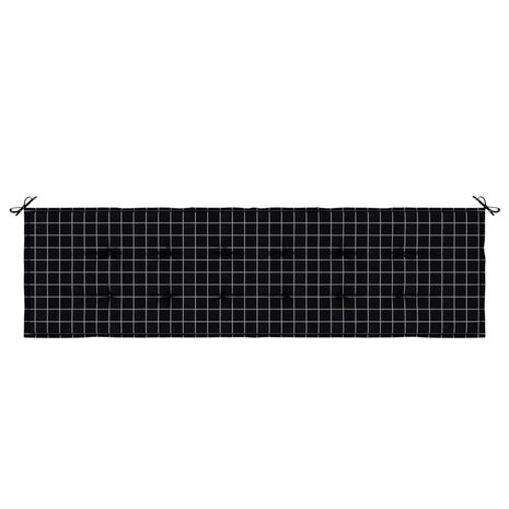 Bankkussen Geruit Zwart Ruit 150 x 50 x 3 cm Oxford Stof 6