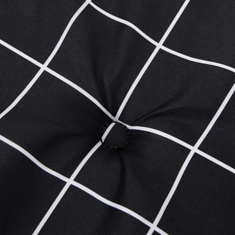 Bankkussen Geruit Zwart Ruit 150 x 50 x 3 cm Oxford Stof 7