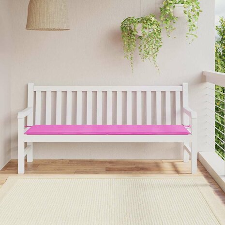 Bankkussen Effen Roze 150 x 50 x 3 cm Oxford Stof 1