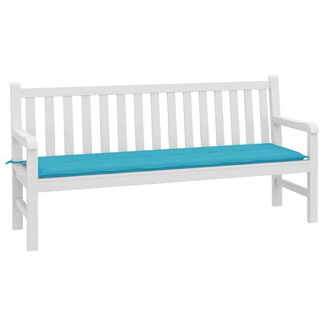 Bankkussen Effen Turquoise 150 x 50 x 3 cm Oxford Stof 3