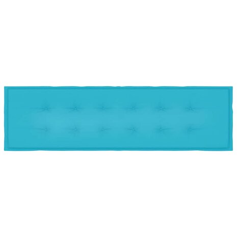 Bankkussen Effen Turquoise 150 x 50 x 3 cm Oxford Stof 4