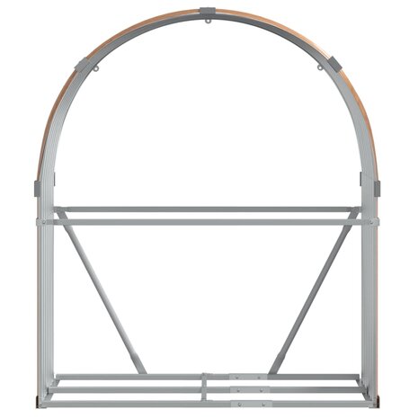Haardhoutopslag 120x45x140 cm gegalvaniseerd staal houtlook 4