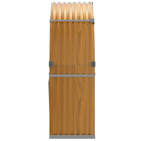 Haardhoutopslag 120x45x140 cm gegalvaniseerd staal houtlook 5