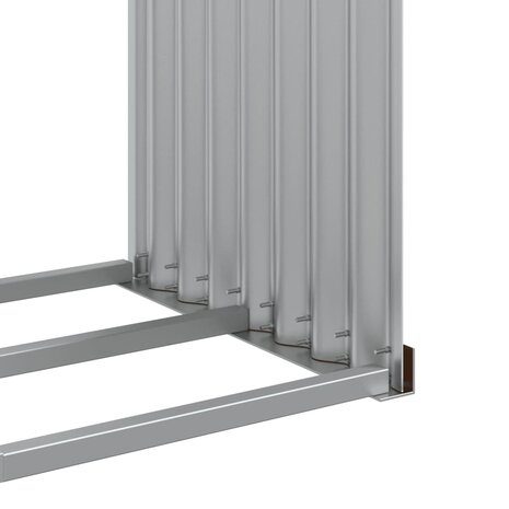 Haardhoutopslag 120x45x140 cm gegalvaniseerd staal houtlook 8