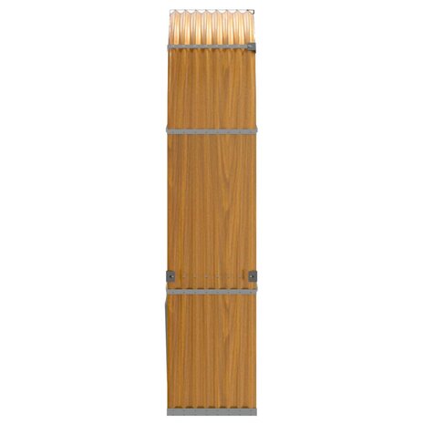 Haardhoutopslag 120x45x210 cm gegalvaniseerd staal houtlook 5