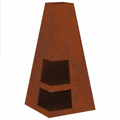 Vuurkorf Bruin 50 x 50 x 100 cm Staal 2