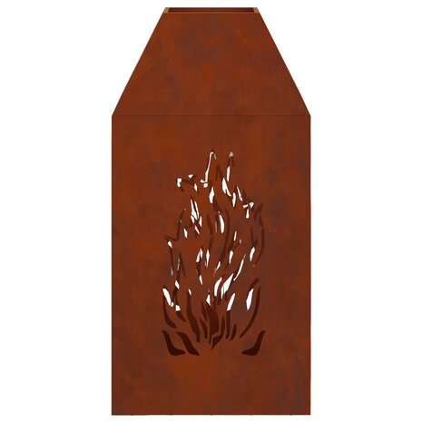 Vuurkorf Bruin 50 x 50 x 100 cm Weerbestendig staal 7