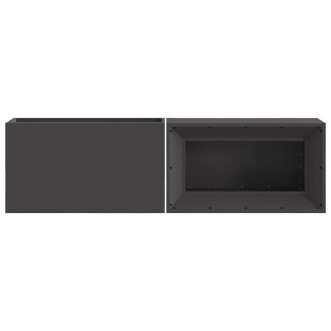 Vuurkorf Zwart 160 x 45 x 35 cm Staal 6