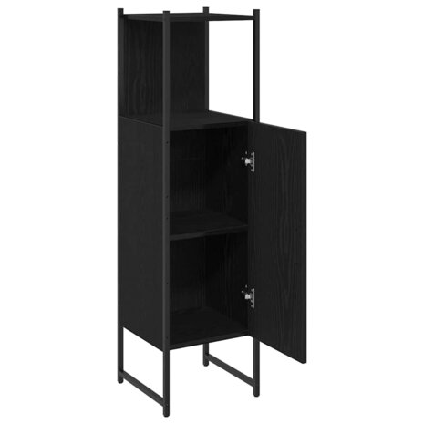 Badkamermeubelset Zwart Eiken 33 x 33 x 120,5 cm Bewerkt hout 5