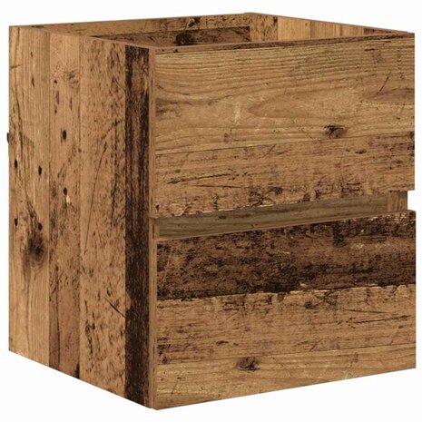 Badkamerkast met lade Oud Hout 41 x 38,5 x 45 cm Bewerkt hout 7