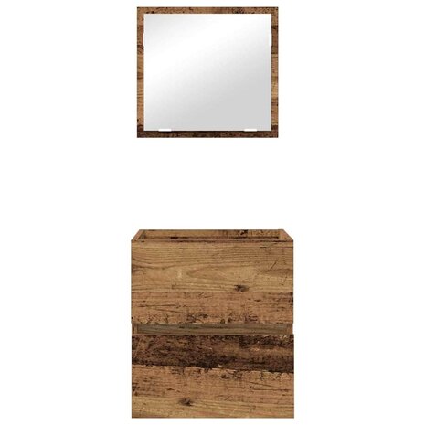 Badkamerkast met lade Oud Hout 41 x 38,5 x 45 cm Bewerkt hout 8