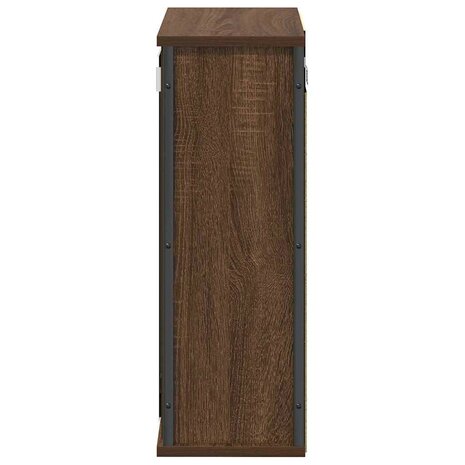 Badkamerwandkast met spiegel 50x21x60 cm bruin eikenkleurig 7