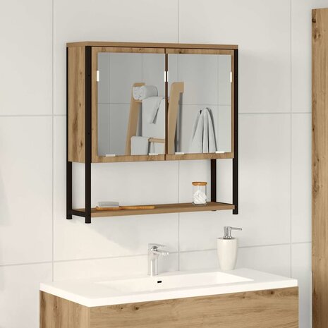 Spiegelkast Artisan Eiken 60 x 16 x 60 cm Bewerkt hout 1