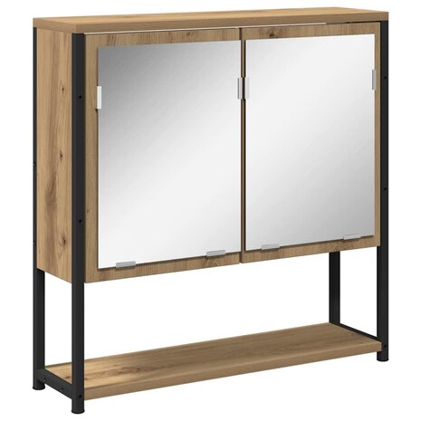 Spiegelkast Artisan Eiken 60 x 16 x 60 cm Bewerkt hout 2