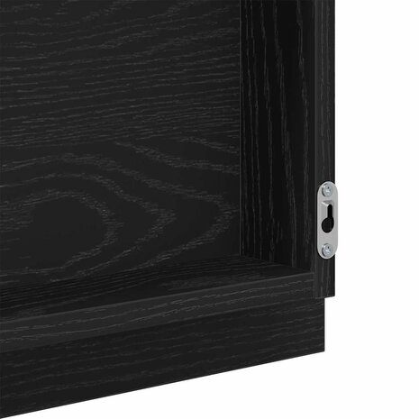 Spiegel met spiegel Zwart Eiken 90 x 8,5 x 37 cm Bewerkt hout 8