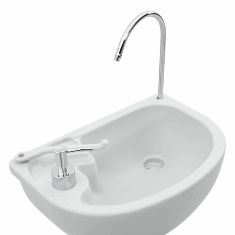 Camping Toilet Set 2 pcs Blauw en Wit 9