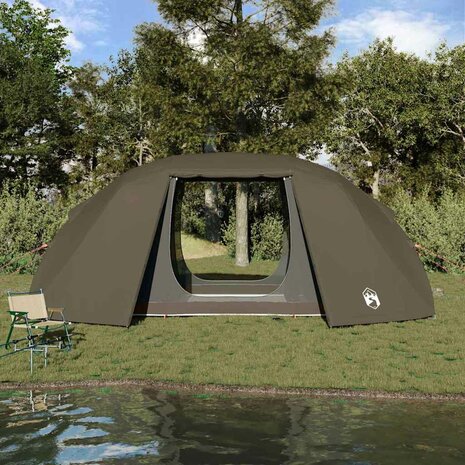 Vistent met dak Bruin 514 x 465 x 187 cm Polyester en Glasvezel 3