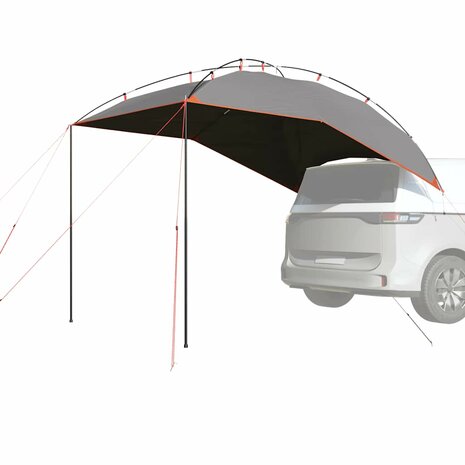 Autotent waterdicht grijs en oranje 1