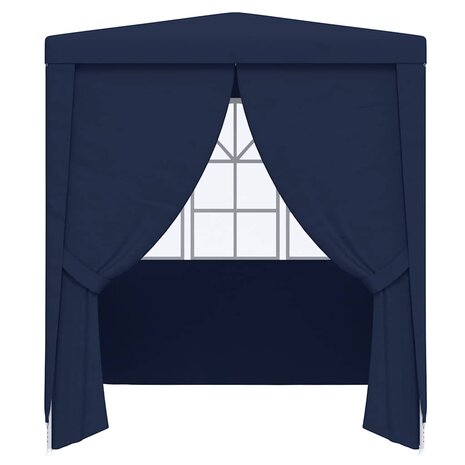 Partytent met zijwanden professioneel 90 g/m&sup2; 2,5x2,5 m blauw 4