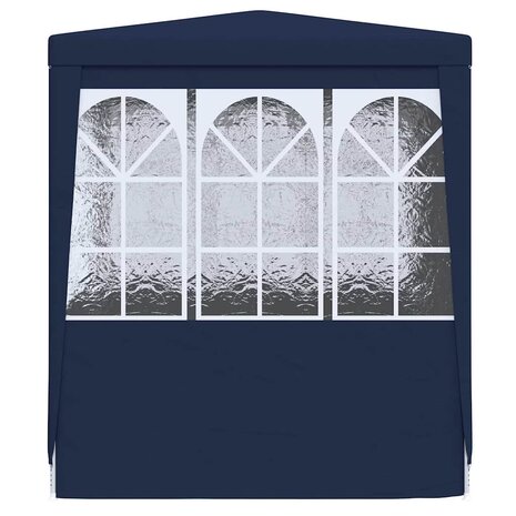 Partytent met zijwanden professioneel 90 g/m&sup2; 2,5x2,5 m blauw 5