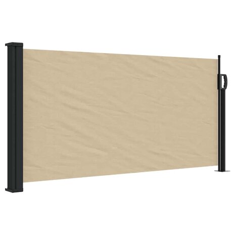 Windscherm uittrekbaar 100x500 cm beige 2