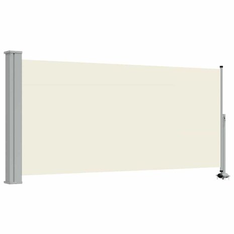 Tuinscherm uittrekbaar 120x300 cm cr&egrave;mekleurig 2