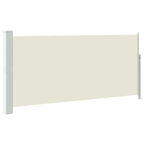 Windscherm uittrekbaar 140x300 cm cr&egrave;mekleurig 2