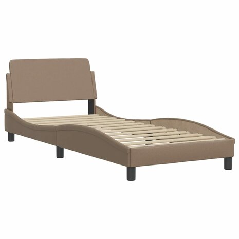Bed met matras "Dover" kunstleer cappuccinokleurig 80x200 cm 4