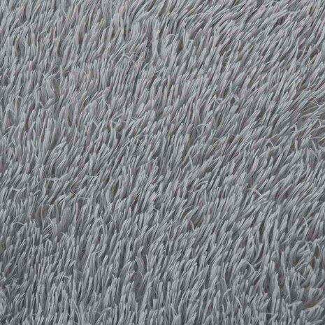 Hoogpolig vloerkleed NAVARRA 60x100 cm polyester lichtgrijs 9