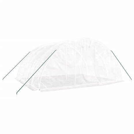 Kas met stalen frame wit 20 m&sup2; 5x4x2,3 m 3