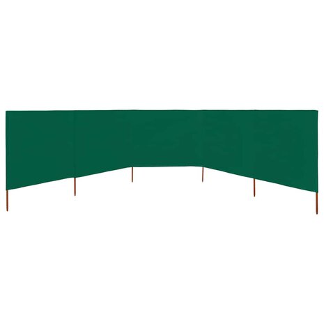 Windscherm 5-panelen 600x80 cm stof groen 3
